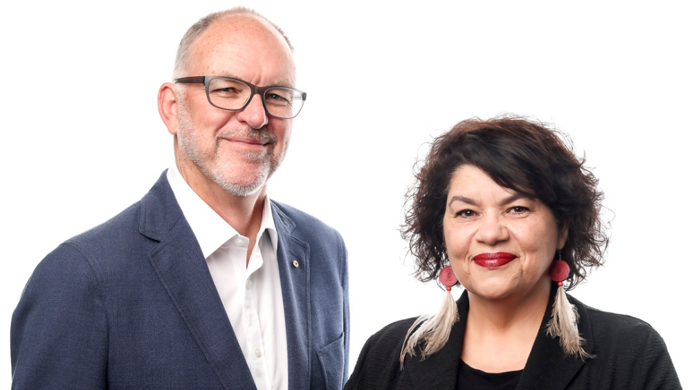 Reconciliation Australia co-chairs Michael Rose and Kirstie Parker.